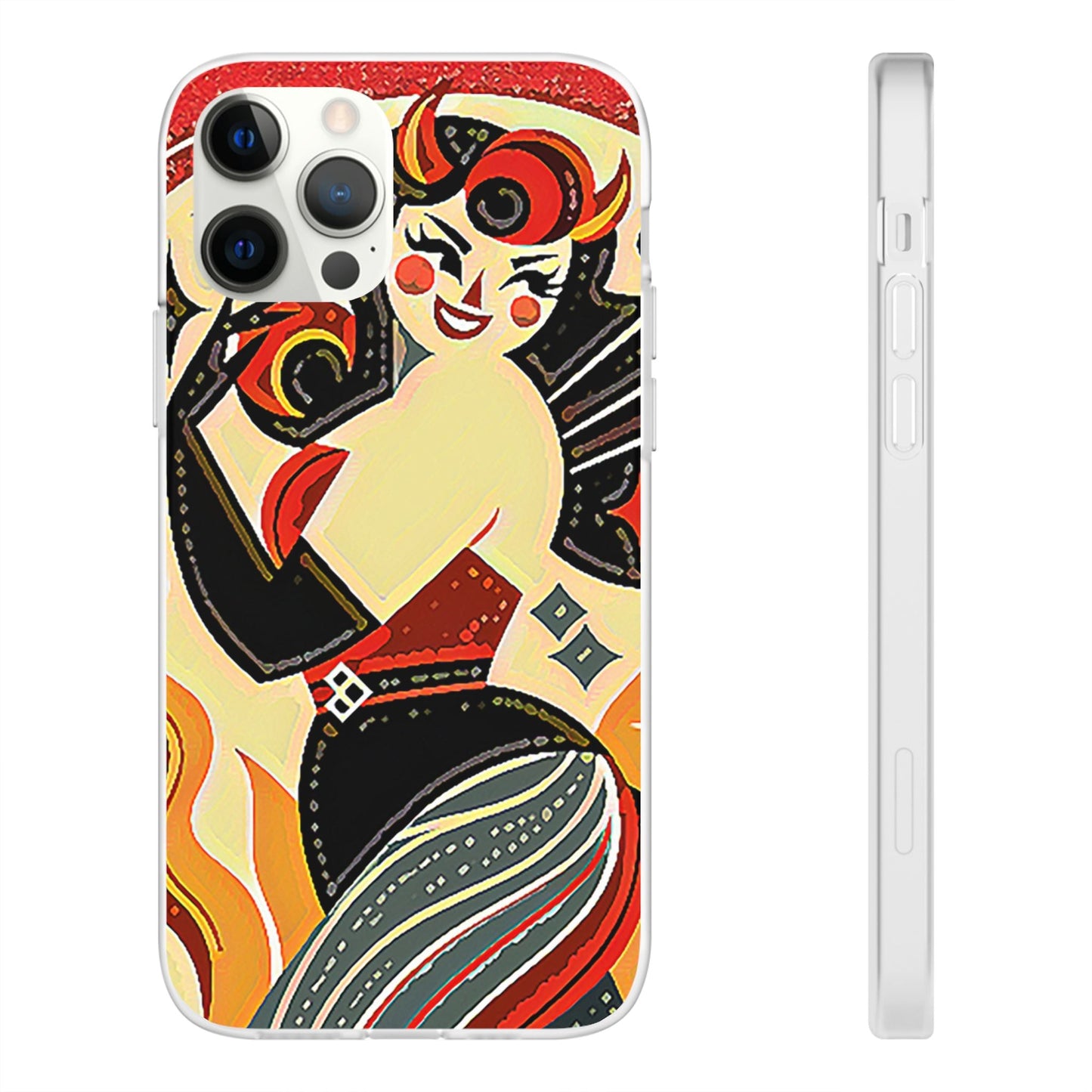 Red & Black Female Devil Flexi Phone Case
