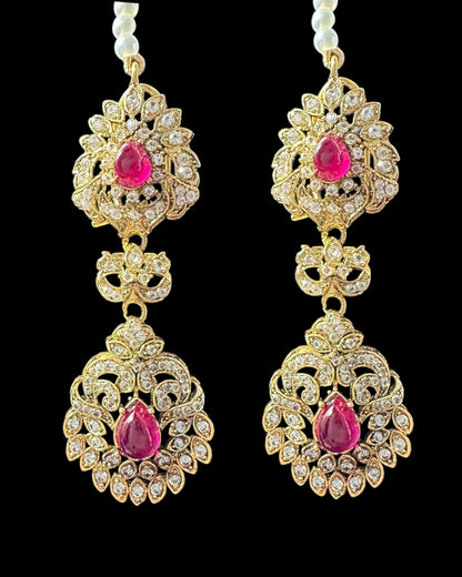 BR490 MEHTAB bridal set in ruby ( READY TO SHIP )