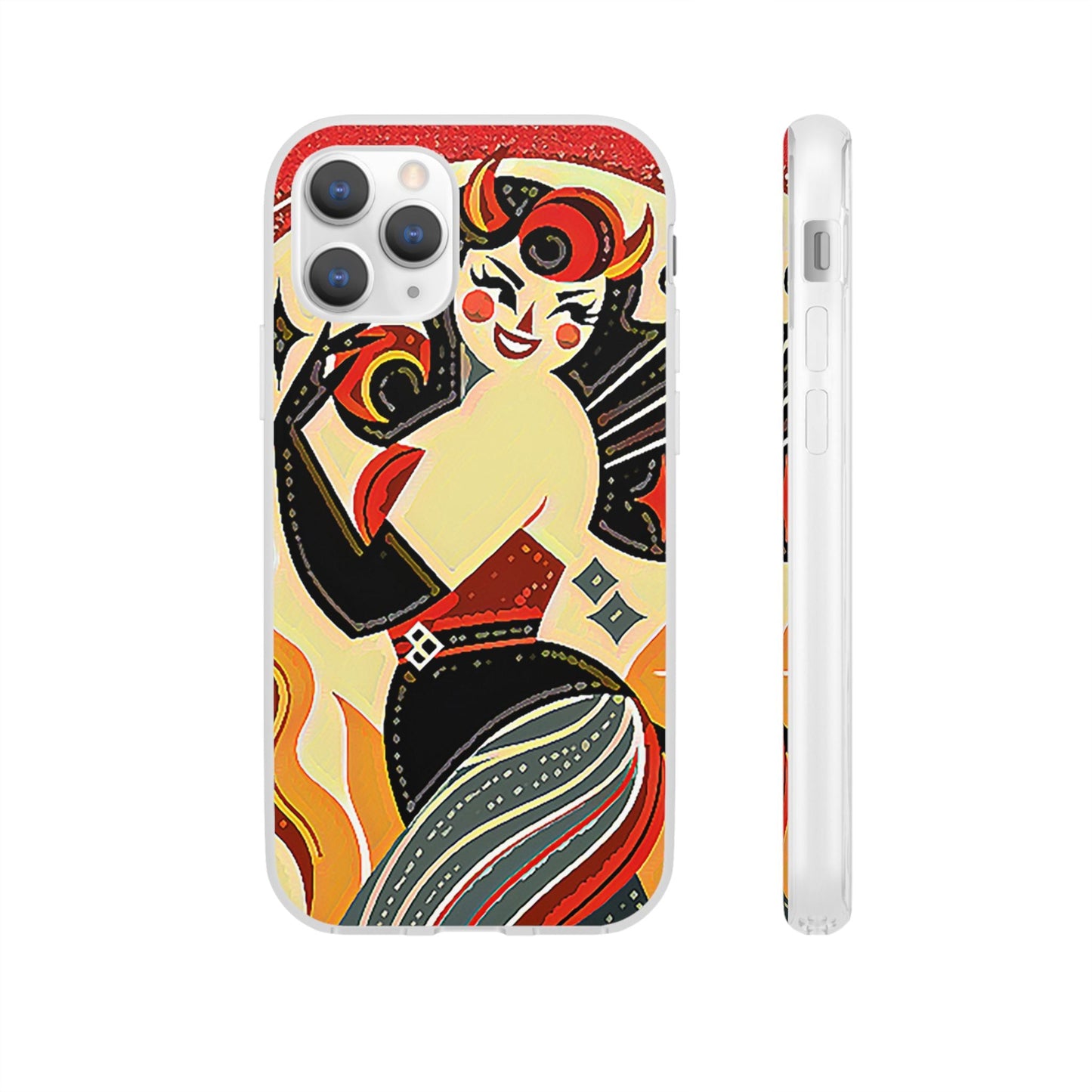Red & Black Female Devil Flexi Phone Case