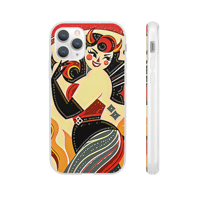 Red & Black Female Devil Flexi Phone Case