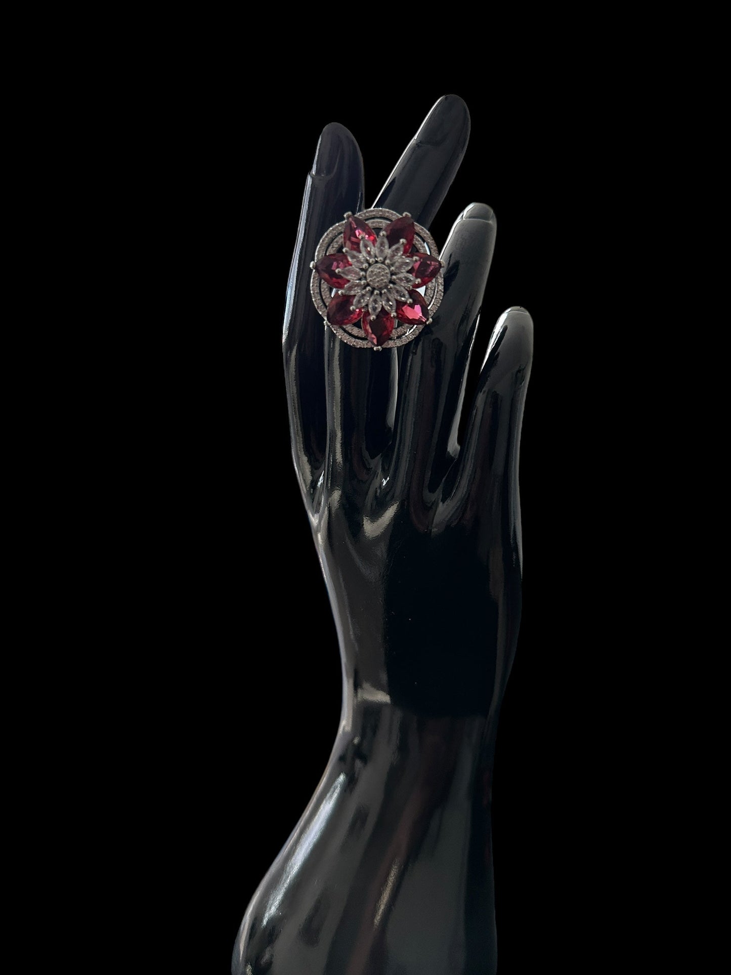 DJR132 Cz silver plated  ring ( READY TO SHIP)