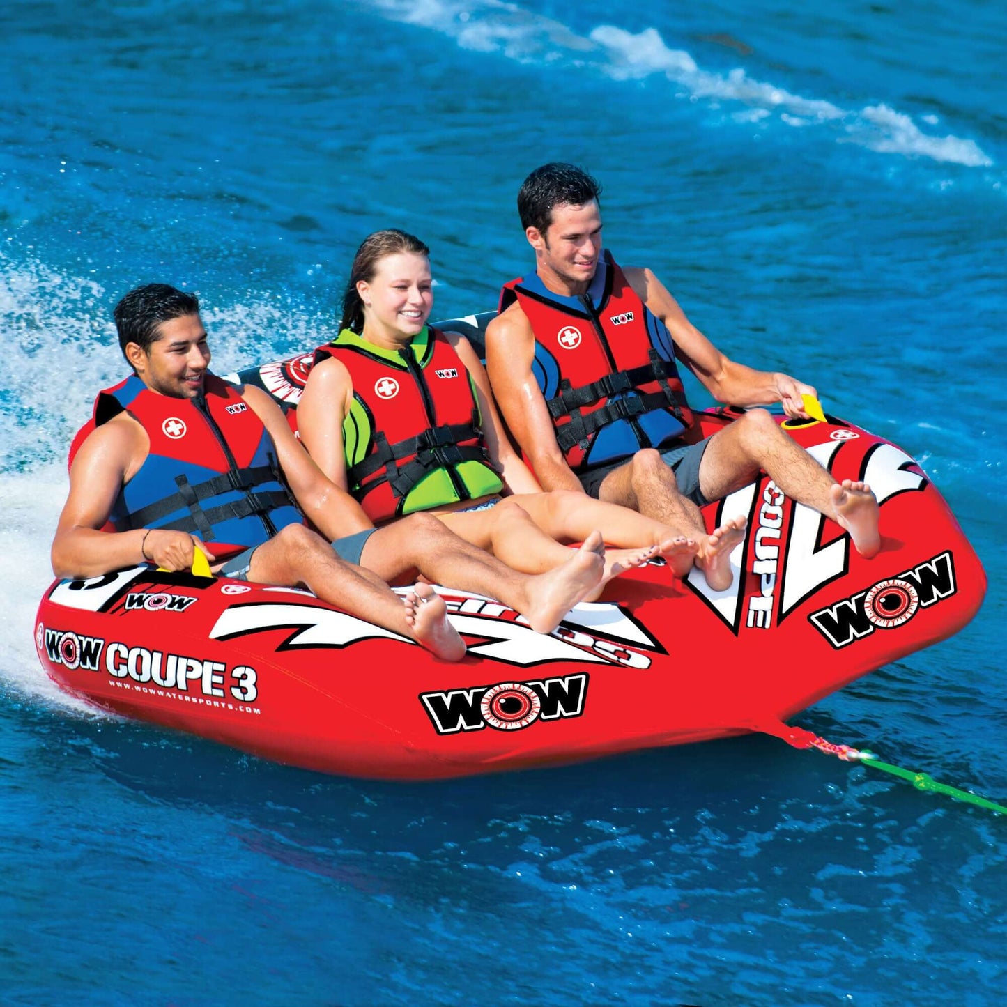WOW Sports 3 Person Coupe Cockpit Towable Water Tube For Pool and Lake (15-1040)