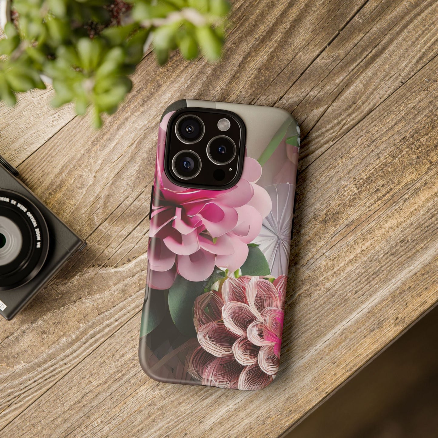 Elegant Paper Flowers Tough Phone Case