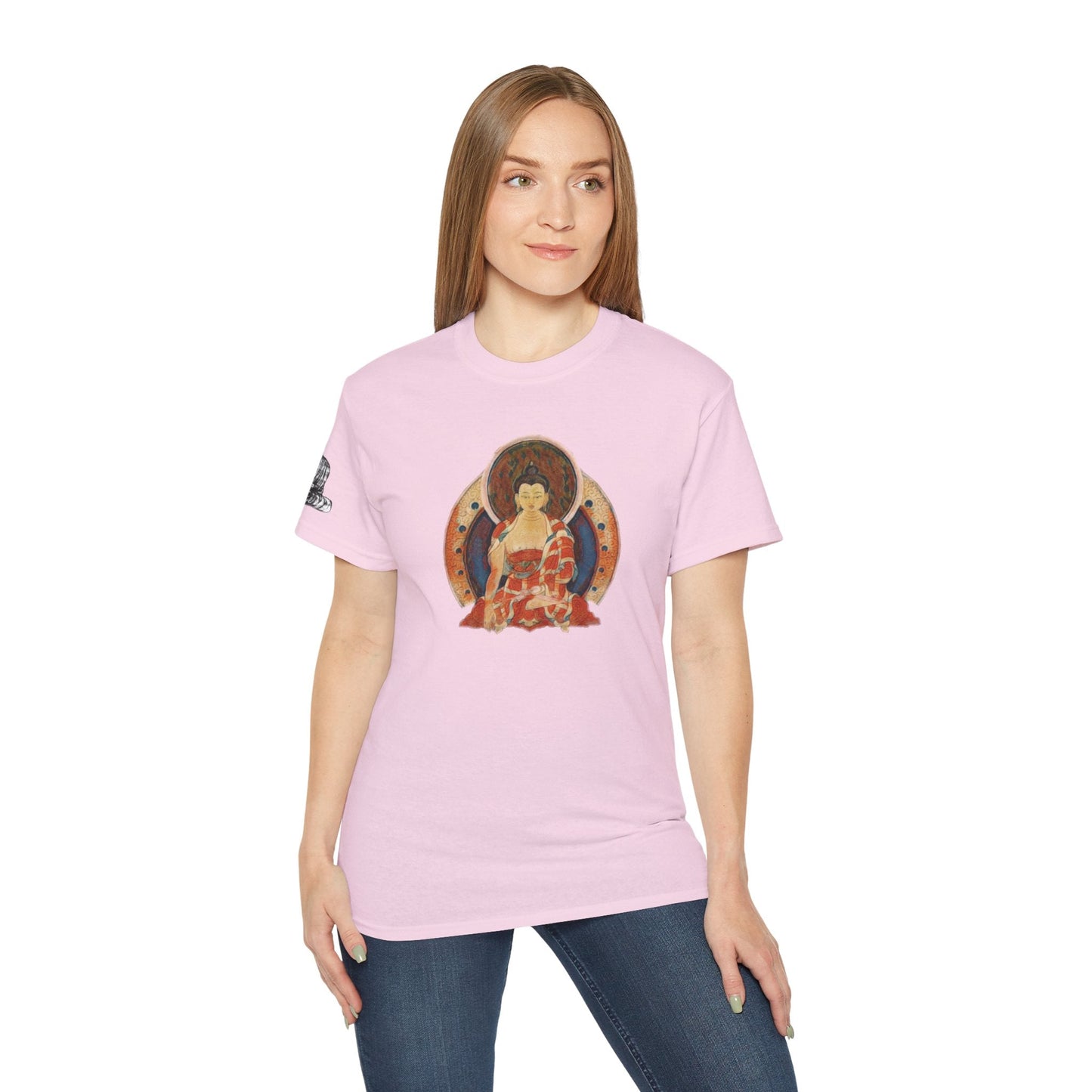 Fine Art Buddha Oil Paint Print Unisex Ultra Cotton Tee