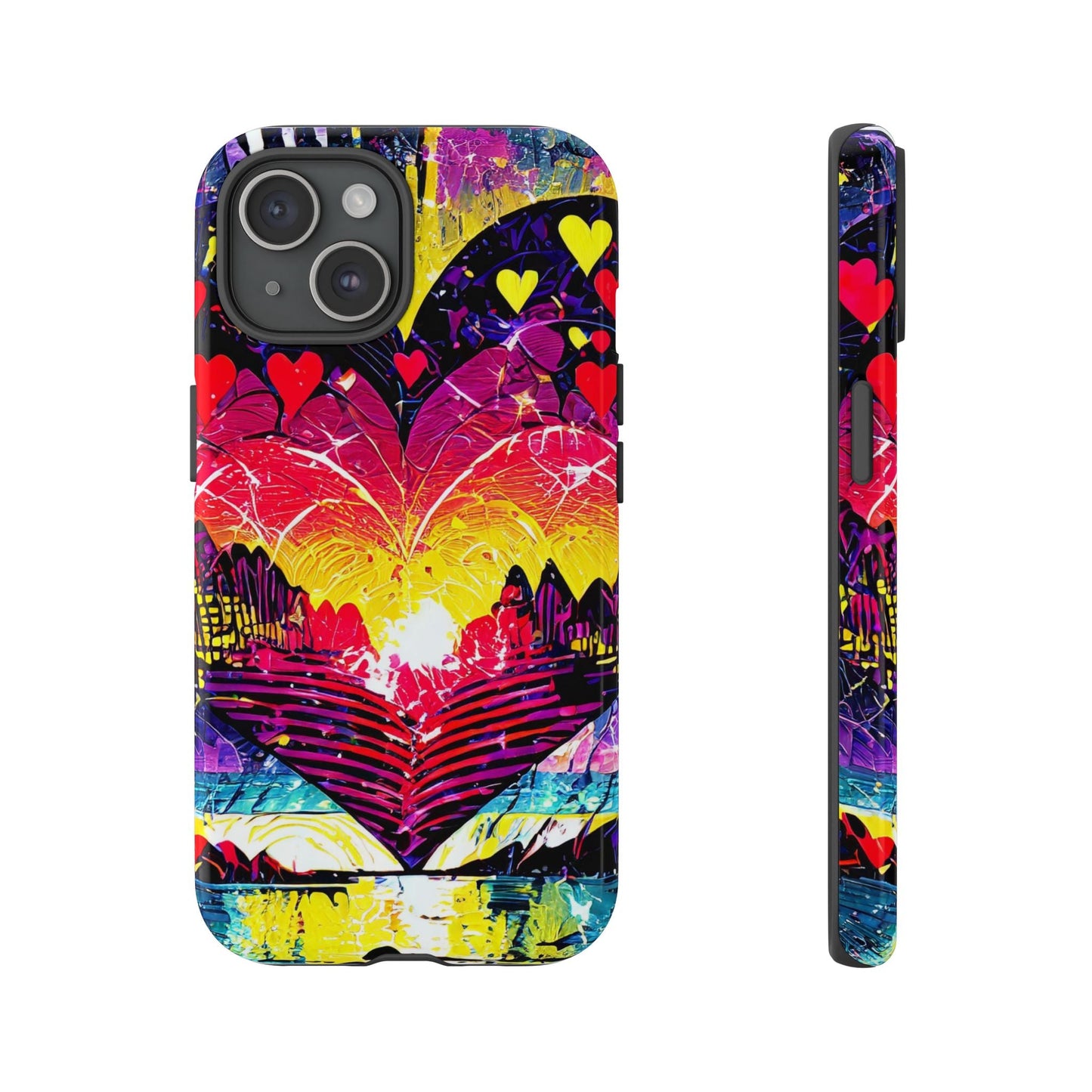 Vibrant Heart Sunset Tough Phone Case