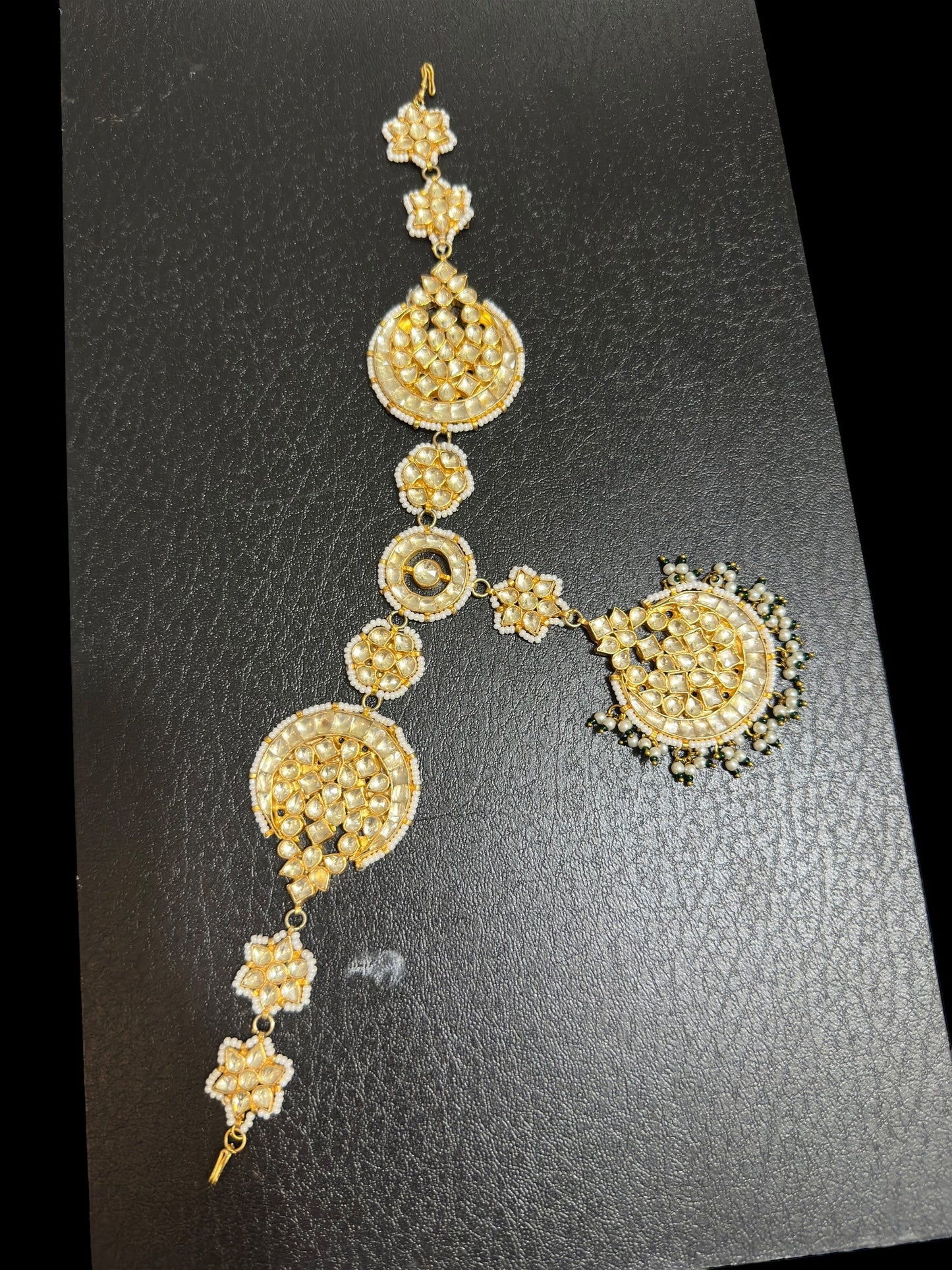 DJTK340 Pachi kundan sheeshphool ( SHIPS IN 4 WEEKS )