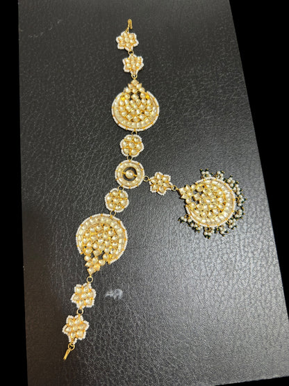 DJTK340 Pachi kundan sheeshphool ( SHIPS IN 4 WEEKS )