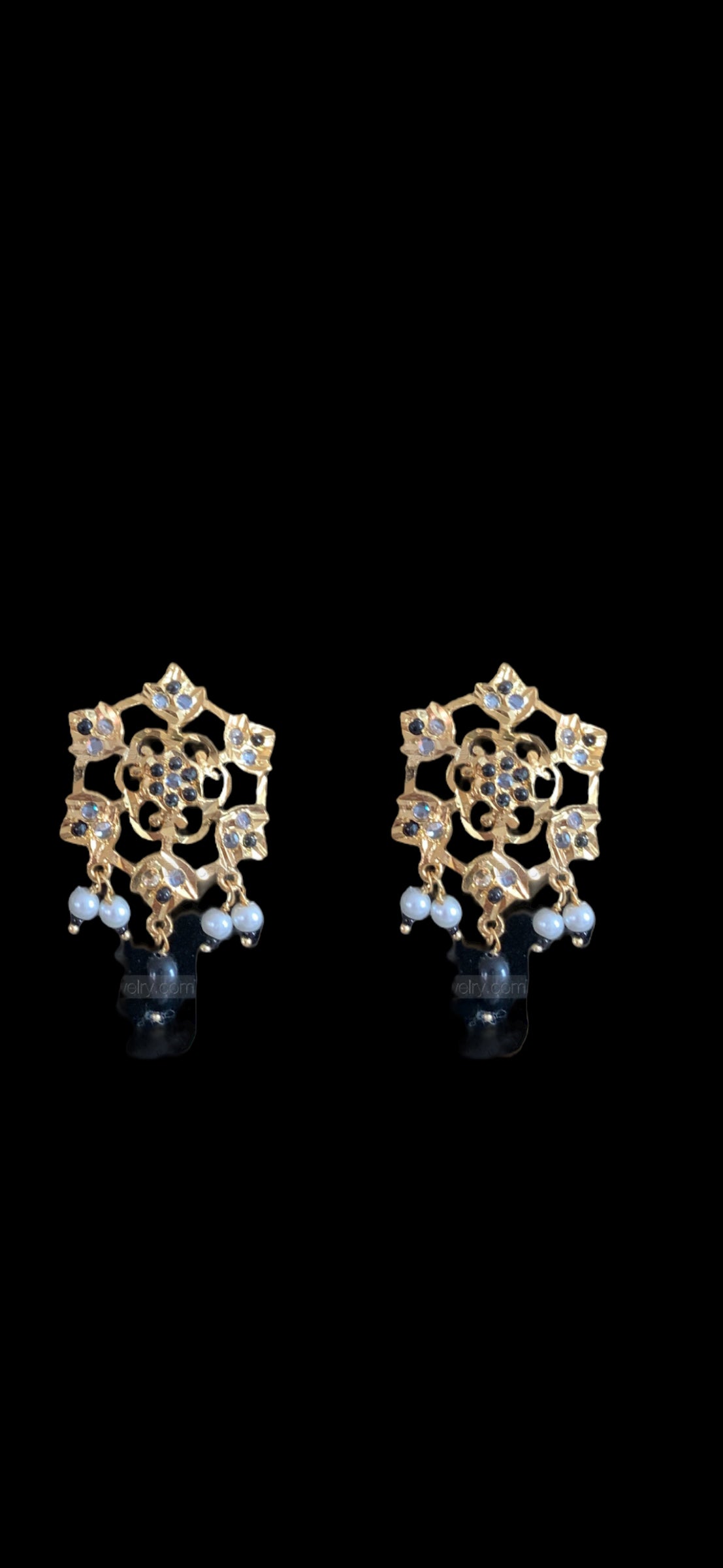 C338 Rati choker set  in black beads  (SHIPS IN 4 WEEKS )