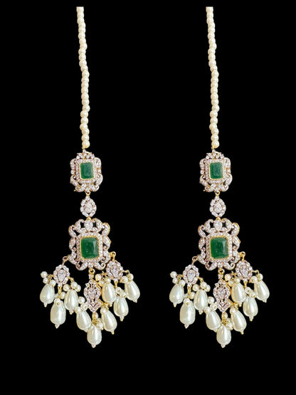 BR472 Farhat bridal set in green ( READY TO SHIP)