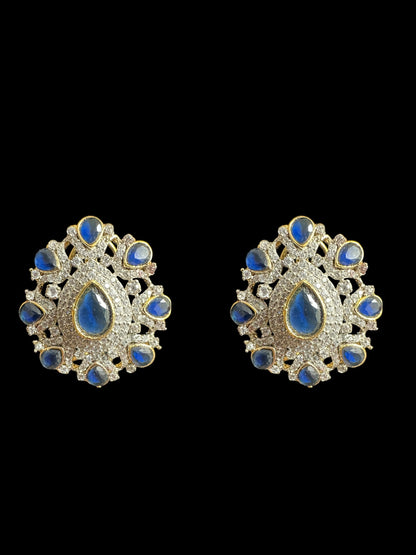 C523 Erin zircon choker in blue / sapphire ( READY TO SHIP )