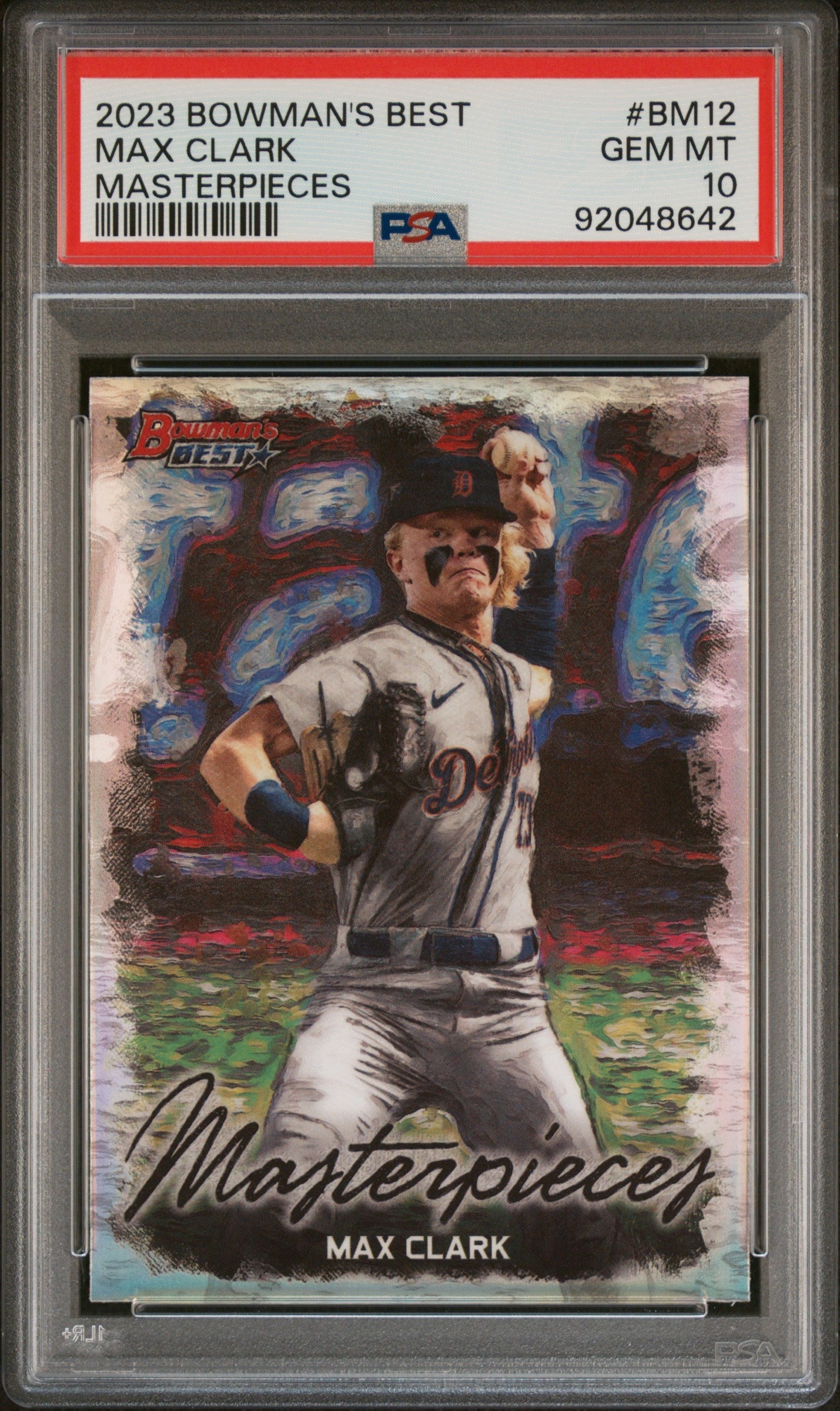 Graded 2023 Topps Bowmans Best Max Clark #BM12 Masterpieces Rookie RC Baseball Card PSA 10 Gem Mint
