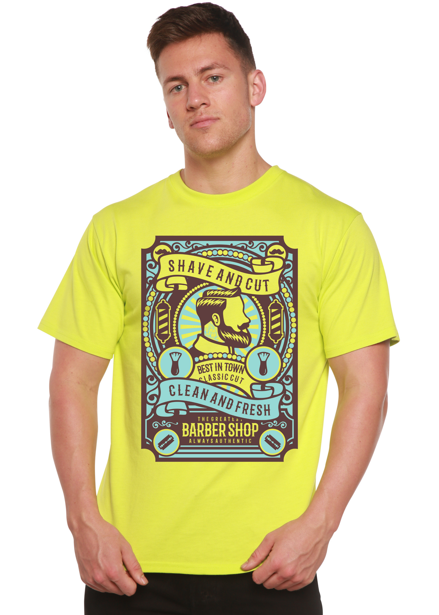 Shave and Cut Spun Bamboo® Men's Bamboo Viscose/Organic Cotton Short Sleeve Graphic T-Shirt