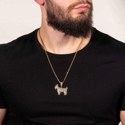 Iced GOAT Pendant 925 Sterling Silver