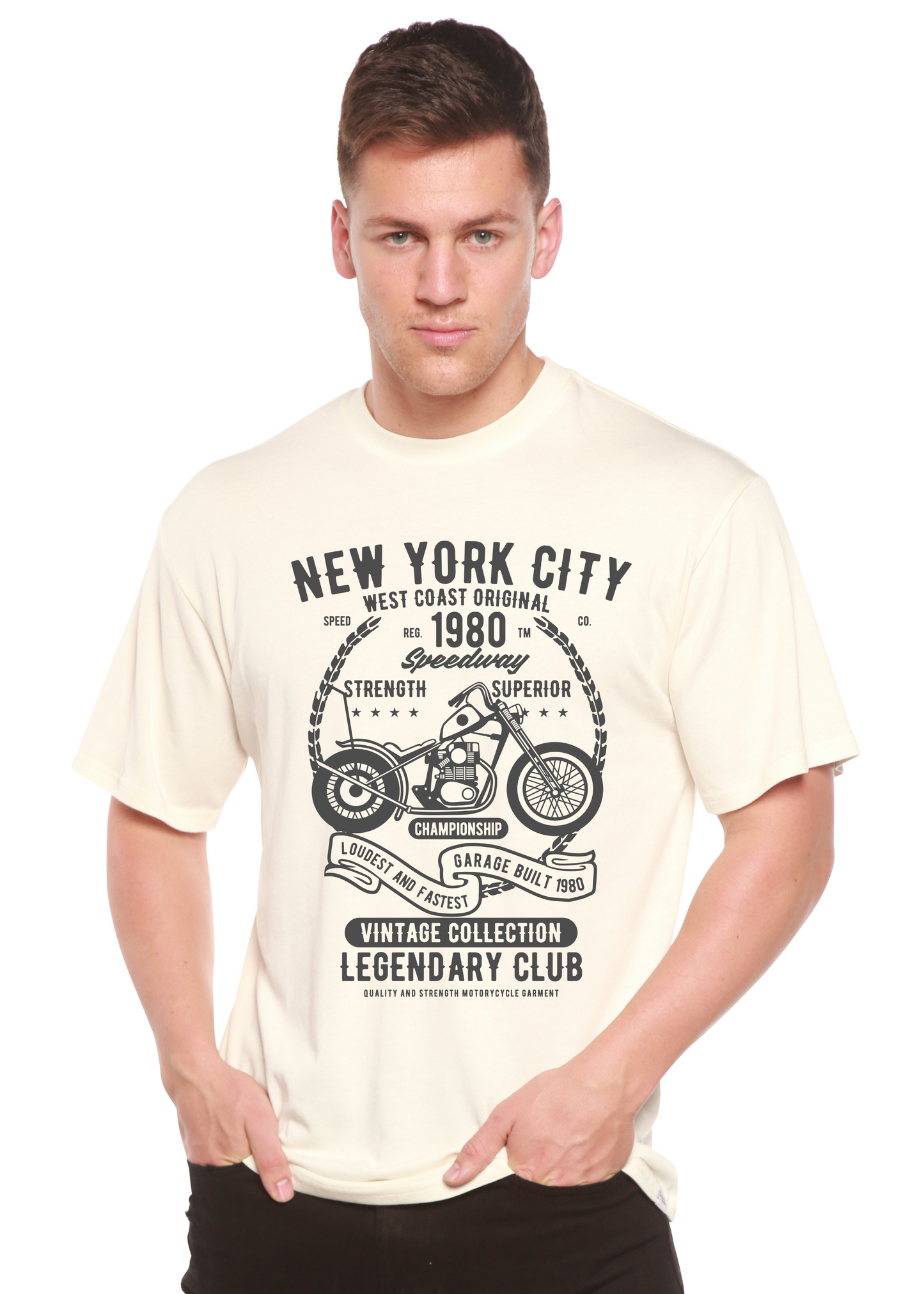 New York City Spun Bamboo® Men's Bamboo Viscose/Organic Cotton Short Sleeve Graphic T-Shirt