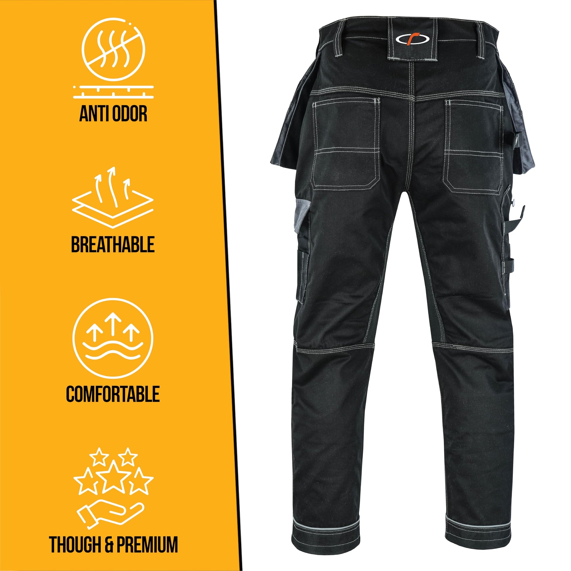 Riggermen Mens Work Pants Lightweight Cargo Tactical Trouser with Holster Pockets Relaxed Fit Safety Pants for Construction - Triathlete Store