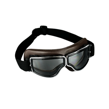 Vintage Leather Motorcycle Goggles