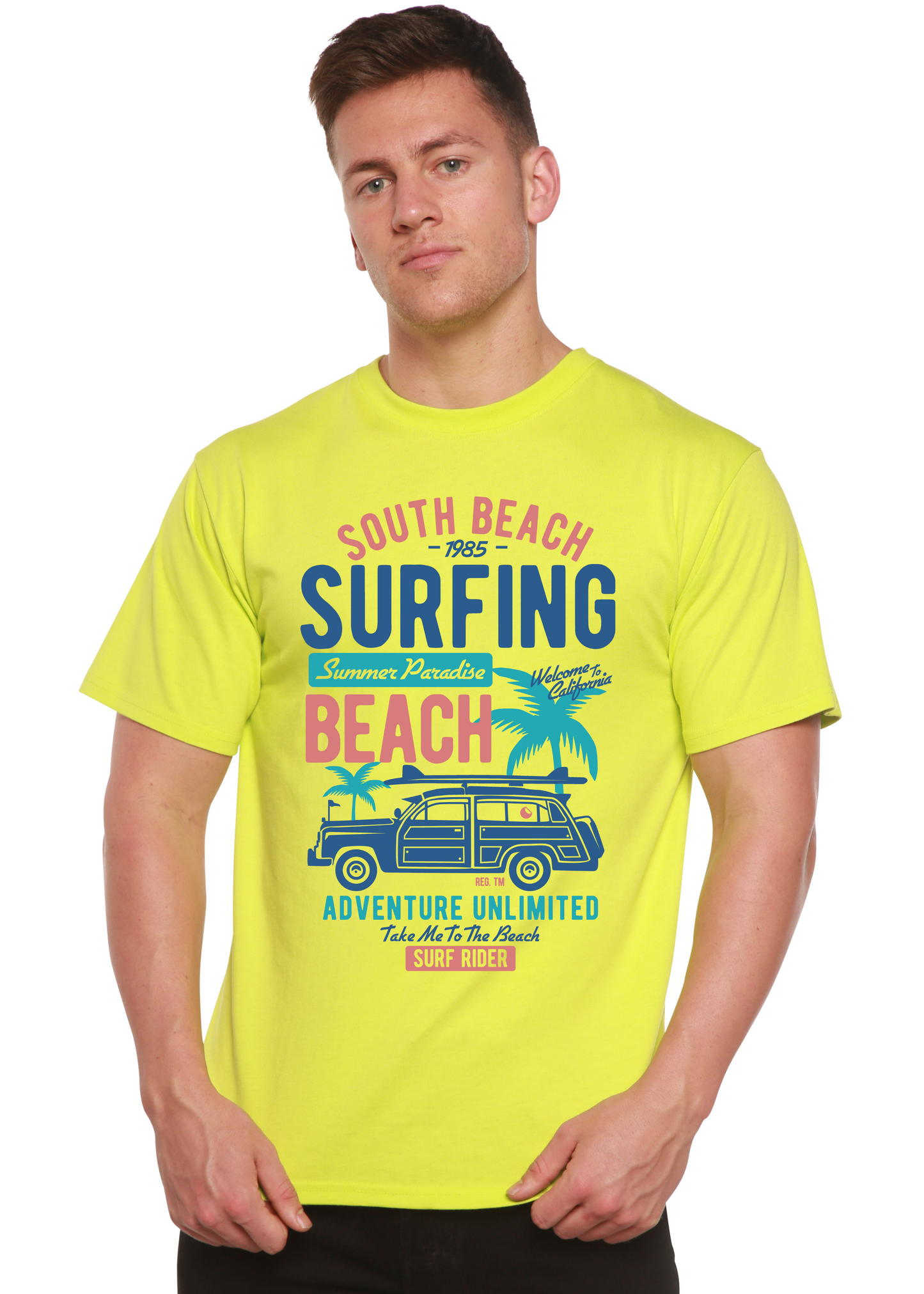 South Beach Spun Bamboo® Men's Bamboo Viscose/Organic Cotton Short Sleeve Graphic T-Shirt