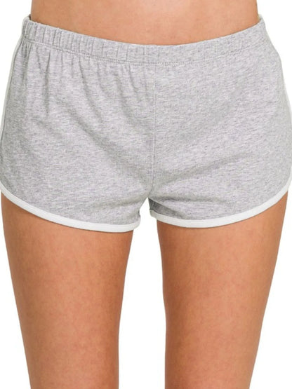 Zenana Elastic Waistband Dolphin Shorts