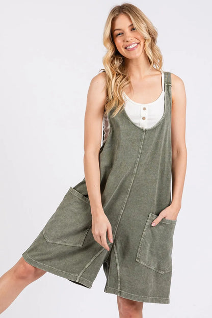 Mittoshop Low Scoop Neck Tank Washed French Terry Romper