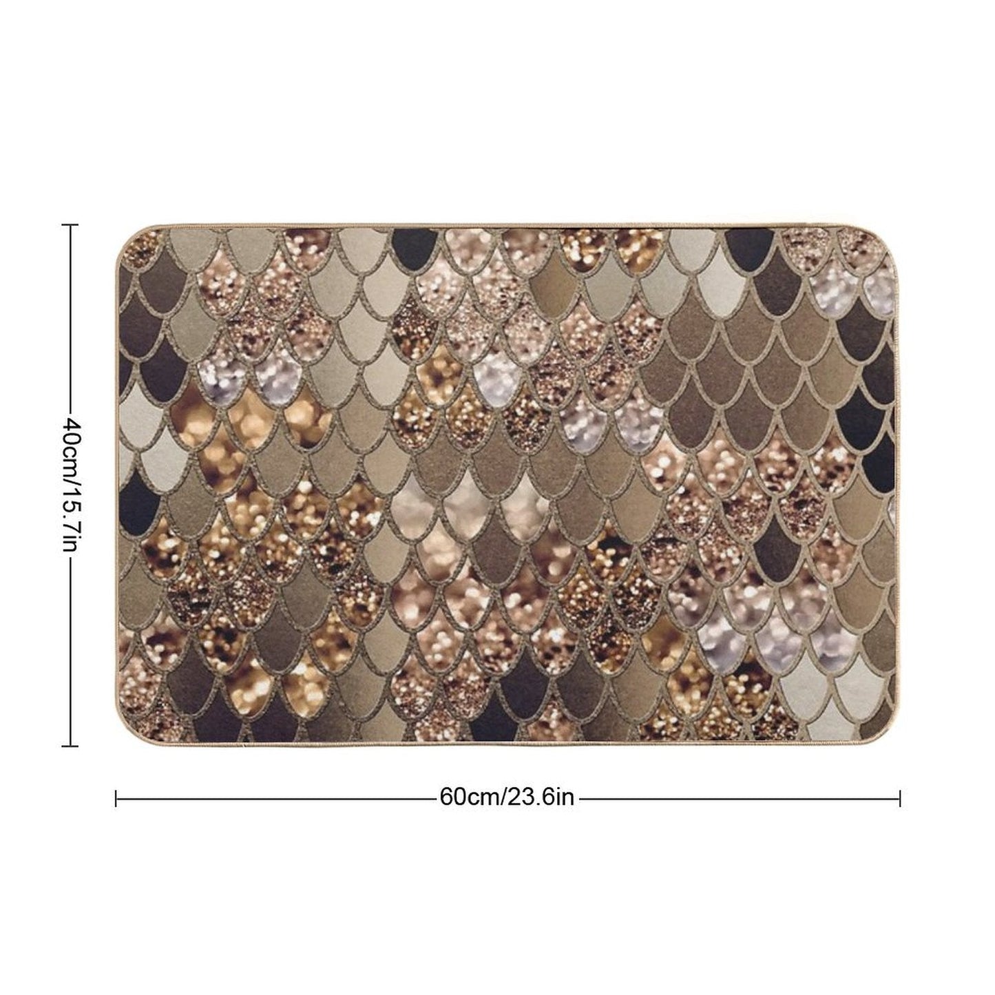 Mermaid Glam Scales #6 (Photo of Glitter Only - Not Reflective) Bath Mat