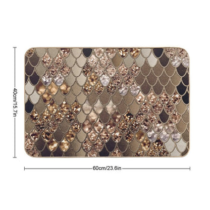 Mermaid Glam Scales #6 (Photo of Glitter Only - Not Reflective) Bath Mat