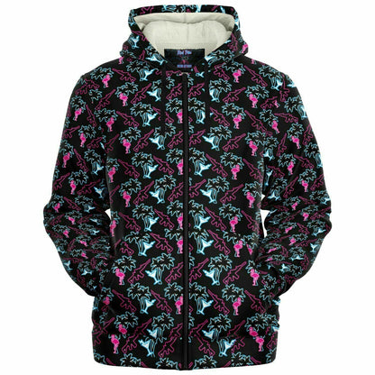 Rad Palm Neon Attack Fleece Lined Hoodie