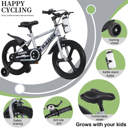 16 Inch Kids Bike with Training Wheels and Adjustable Seat