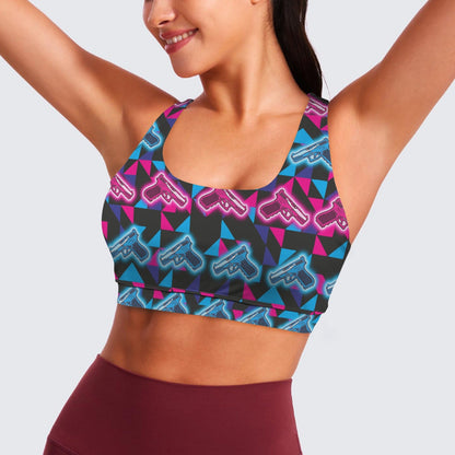 Neon Glocks Crisscross Sports Bra