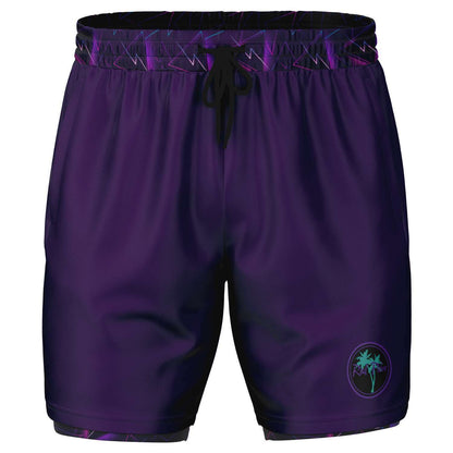 Rad Palm Skate Night Men's 2-in-1 Shorts