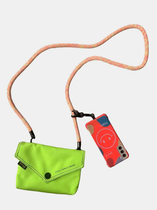Himawari Solid Color Envelope Shape Crossbody Bag with Removable Strap #2