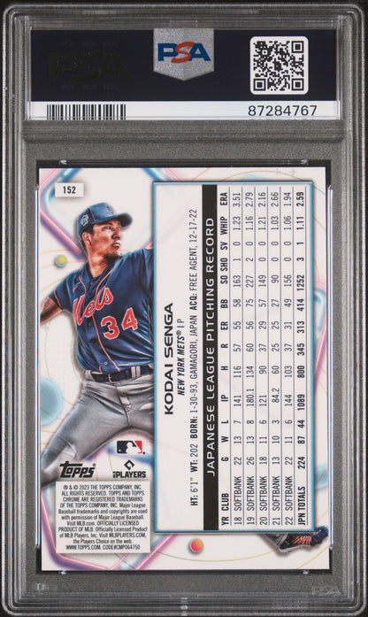 Graded 2023 Topps Cosmic Chrome Kodai Senga #152 Rookie RC Baseball Card PSA 10 Gem Mint