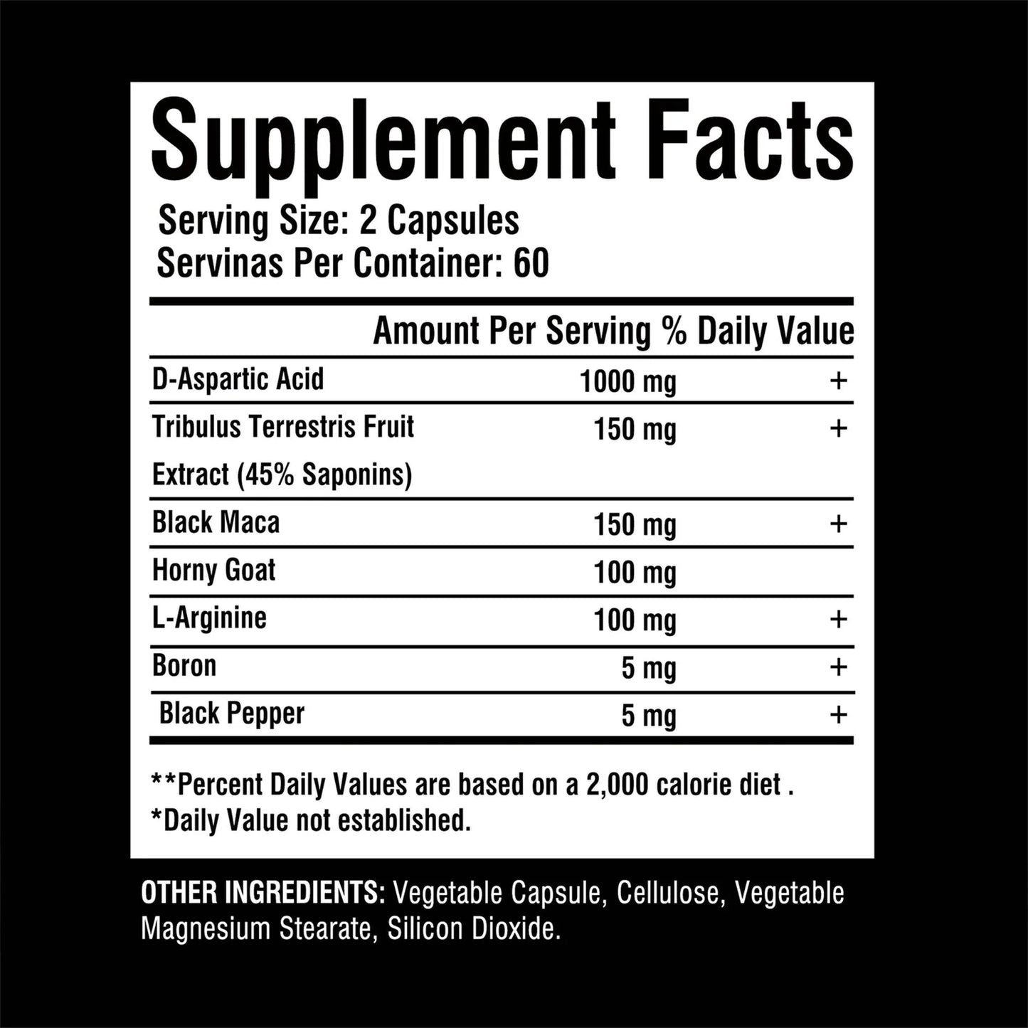 Men's Supplements - Enhances Energy Endurance and Promotes Lean Muscle Growth - 120 Capsules