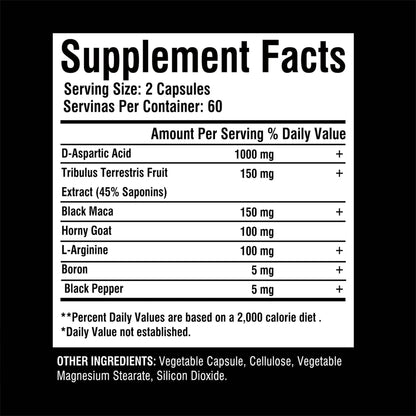 Men's Supplements - Enhances Energy Endurance and Promotes Lean Muscle Growth - 120 Capsules