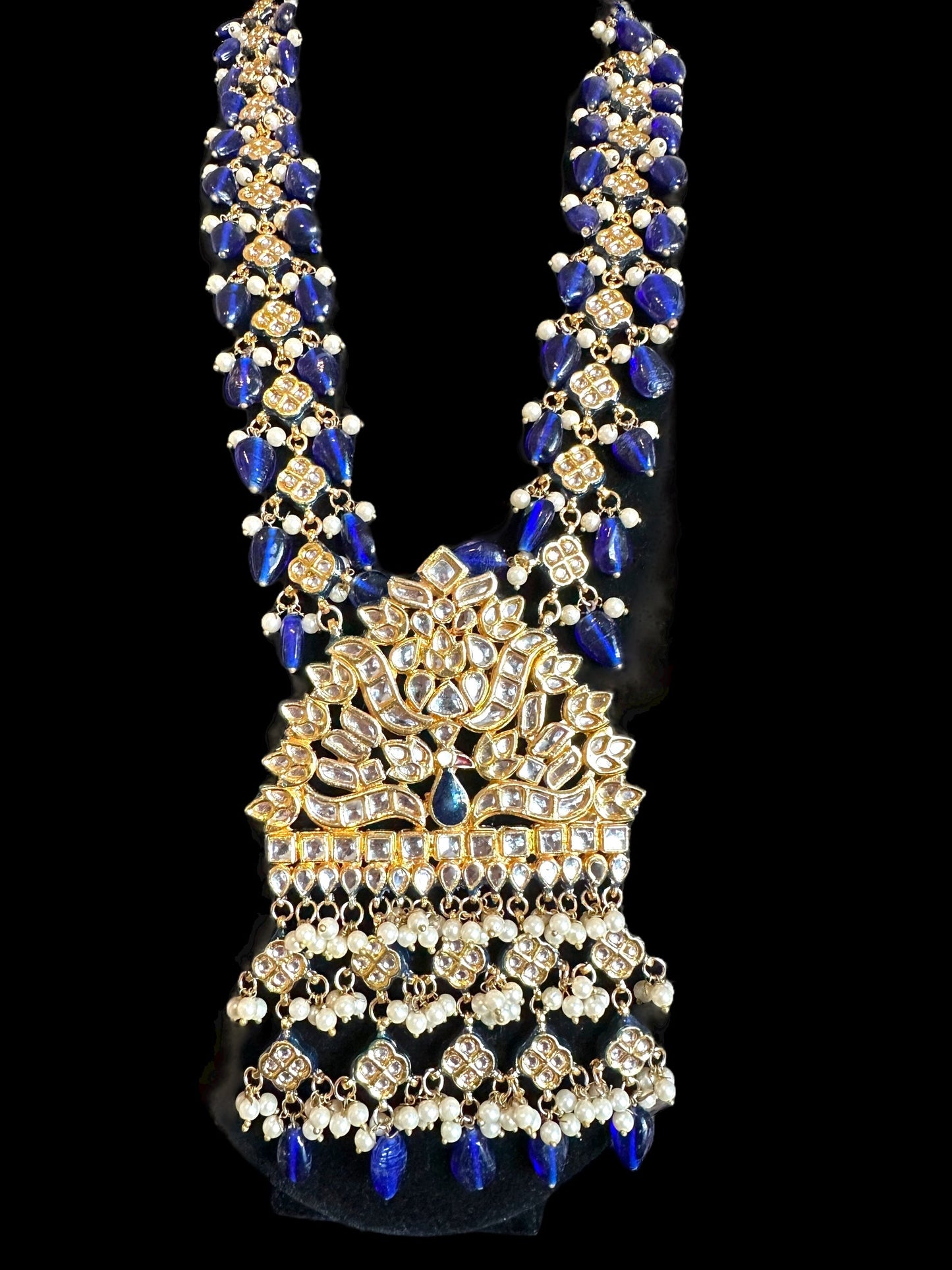 PS533 Ella rani haar in blue beads ( READY TO SHIP )