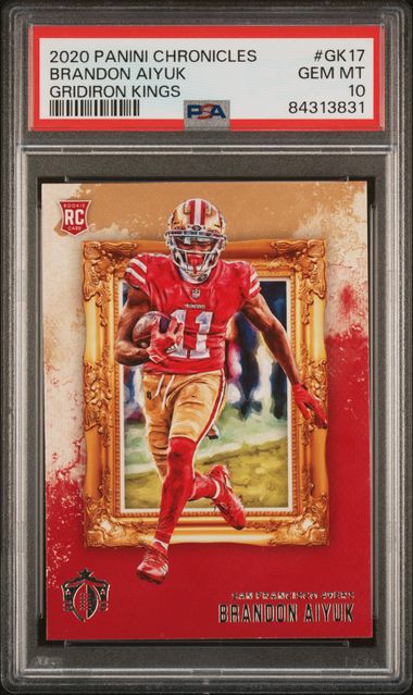 Graded 2020 Panini Chronicles Brandon Aiyuk #GK17 Gridiron Kings Rookie RC Football Card PSA 10 Gem Mint