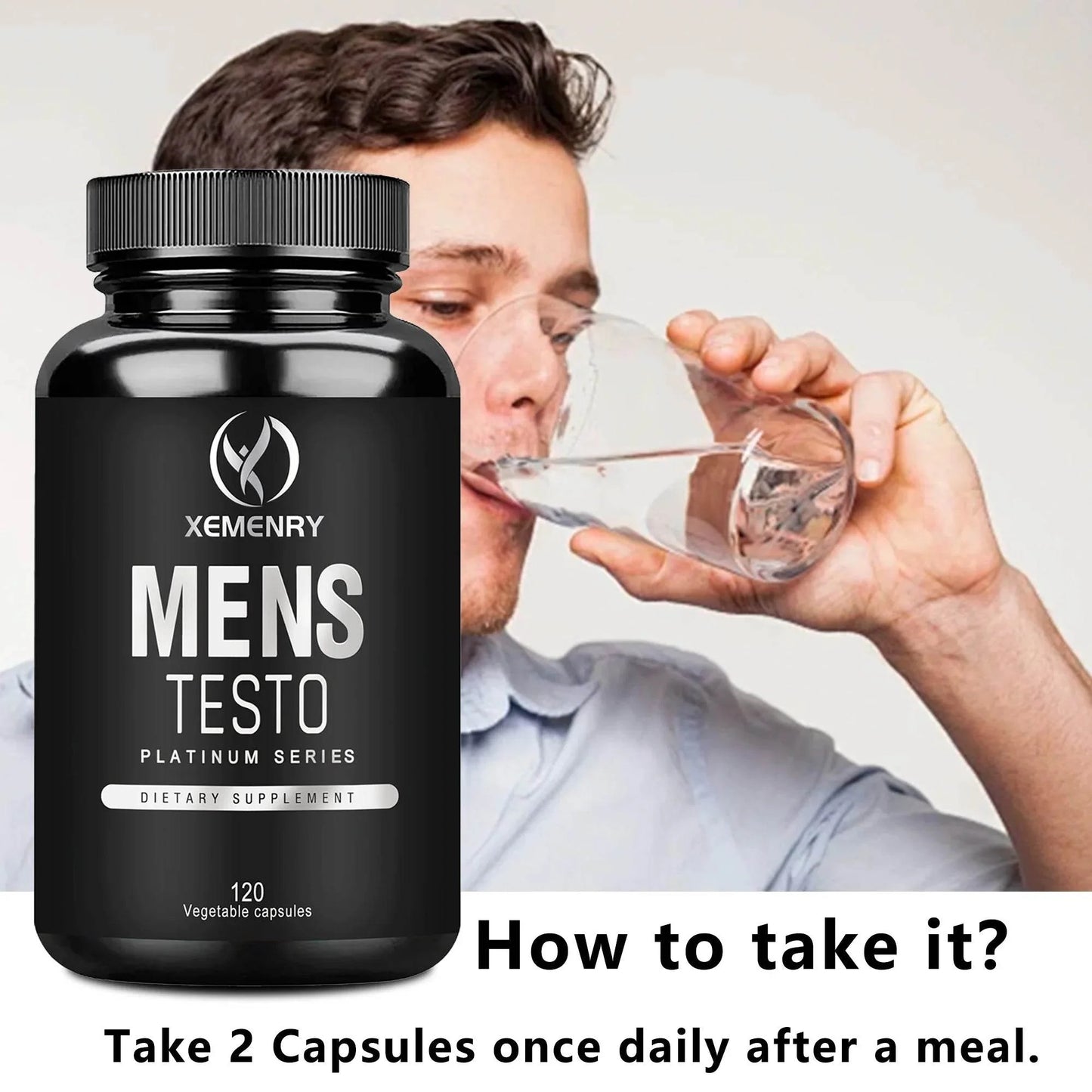 Men's Supplements - Enhances Energy Endurance and Promotes Lean Muscle Growth - 120 Capsules