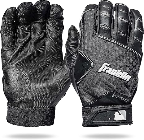 Franklin Sports MLB 2nd Skinz Batting Gloves - Adult & Youth Baseball & Softball - Men's & Kids Teeball & Softball Gloves - Multiple Sizes & Colors Available