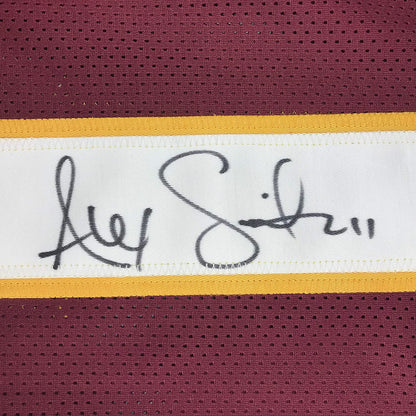 Autographed/Signed Alex Smith Washington Burgundy Football Jersey JSA COA