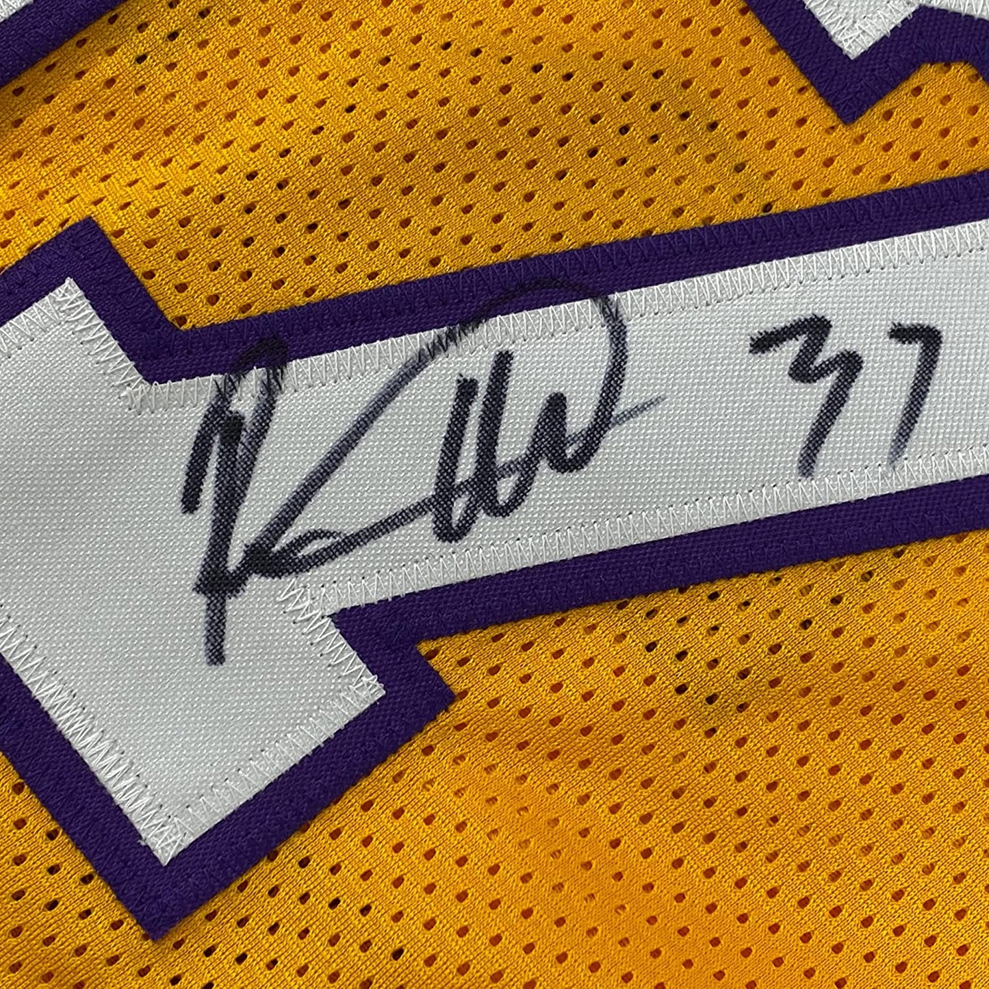 Framed Autographed/Signed Ron Artest 35x39 Los Angeles LA Yellow Basketball Jersey PSA/DNA COA