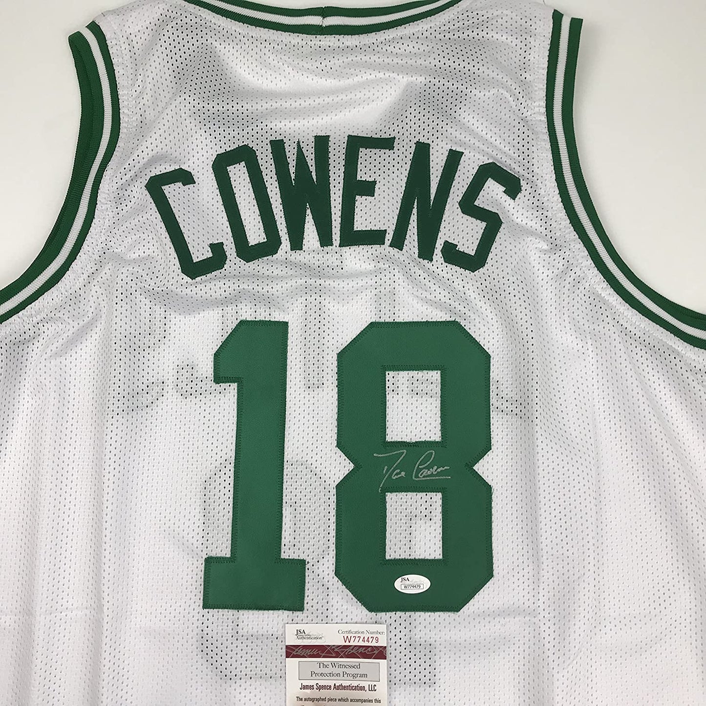 Autographed/Signed Dave Cowens Boston White Basketball Jersey JSA COA