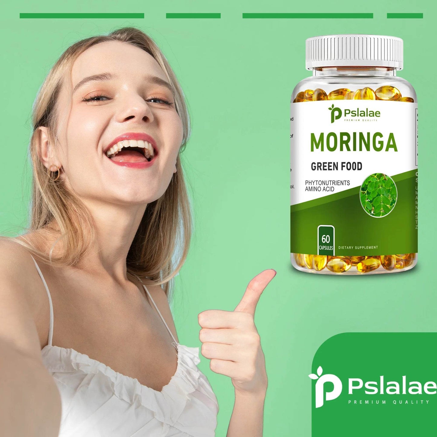 Moringa Supplement - Promote Bone, Joint, Immune Health | Enhance Energy, Endurance, Concentration - 60 Capsules