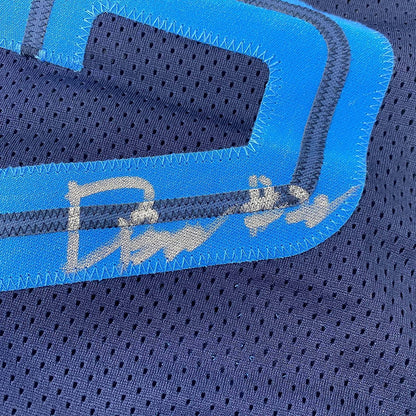 Framed Autographed/Signed Desmond Bane 35x39 Memphis Dark Blue Basketball Jersey JSA COA