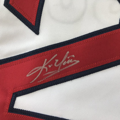Autographed/Signed Kevin Youkilis Boston White Baseball Jersey JSA COA