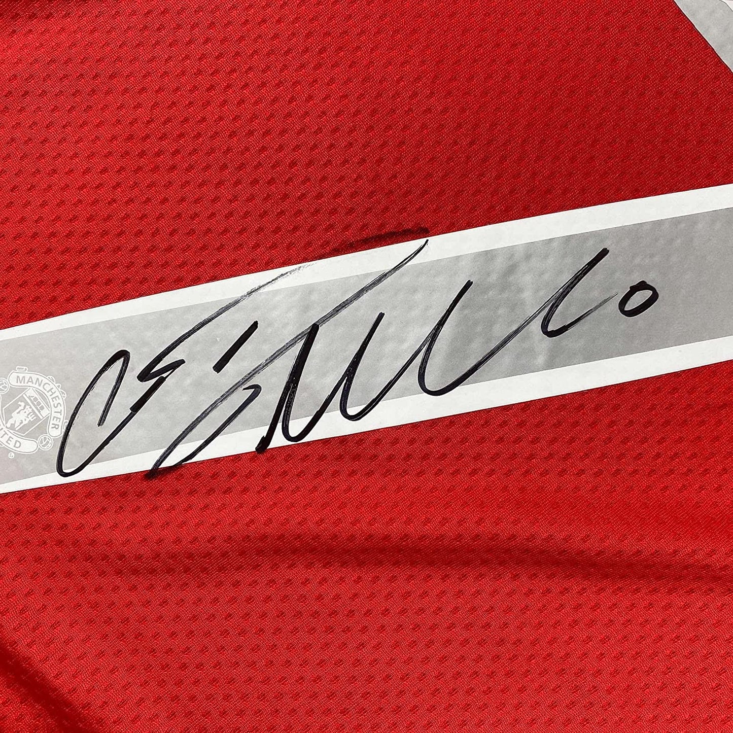 Framed Autographed/Signed Cristiano Ronaldo 35x39 Manchester United Red 2008 Champions League Final Soccer Jersey Beckett BAS COA/LOA