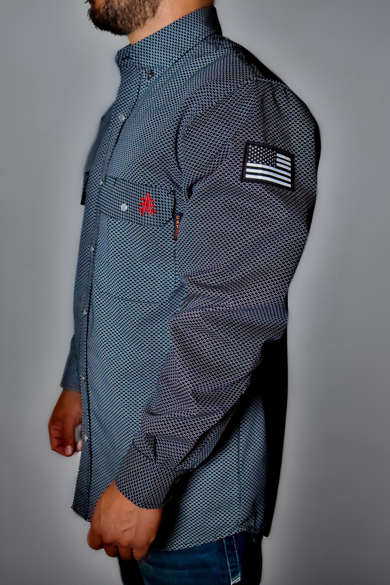 FR Pearl Snap Work Shirt - Shadow Black - Triathlete Store