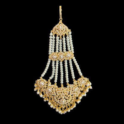 BR308 jadau bridal set in pearls ( READY TO SHIP )