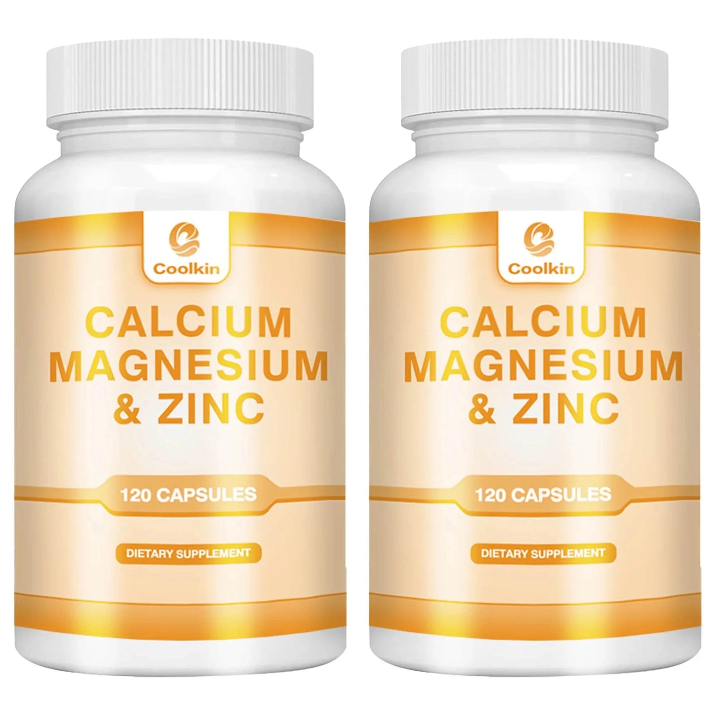 Calcium + Magnesium + Zinc Capsules - Supports Bone Health, Nerve and Muscle Function, Immune Support - 120 Capsules