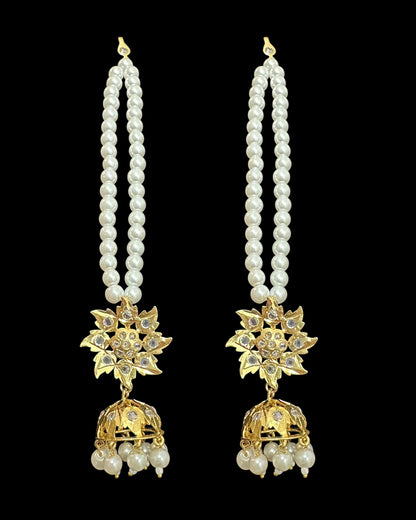 c562 sifat jadavi lacha in green  beads (READY TO SHIP  )