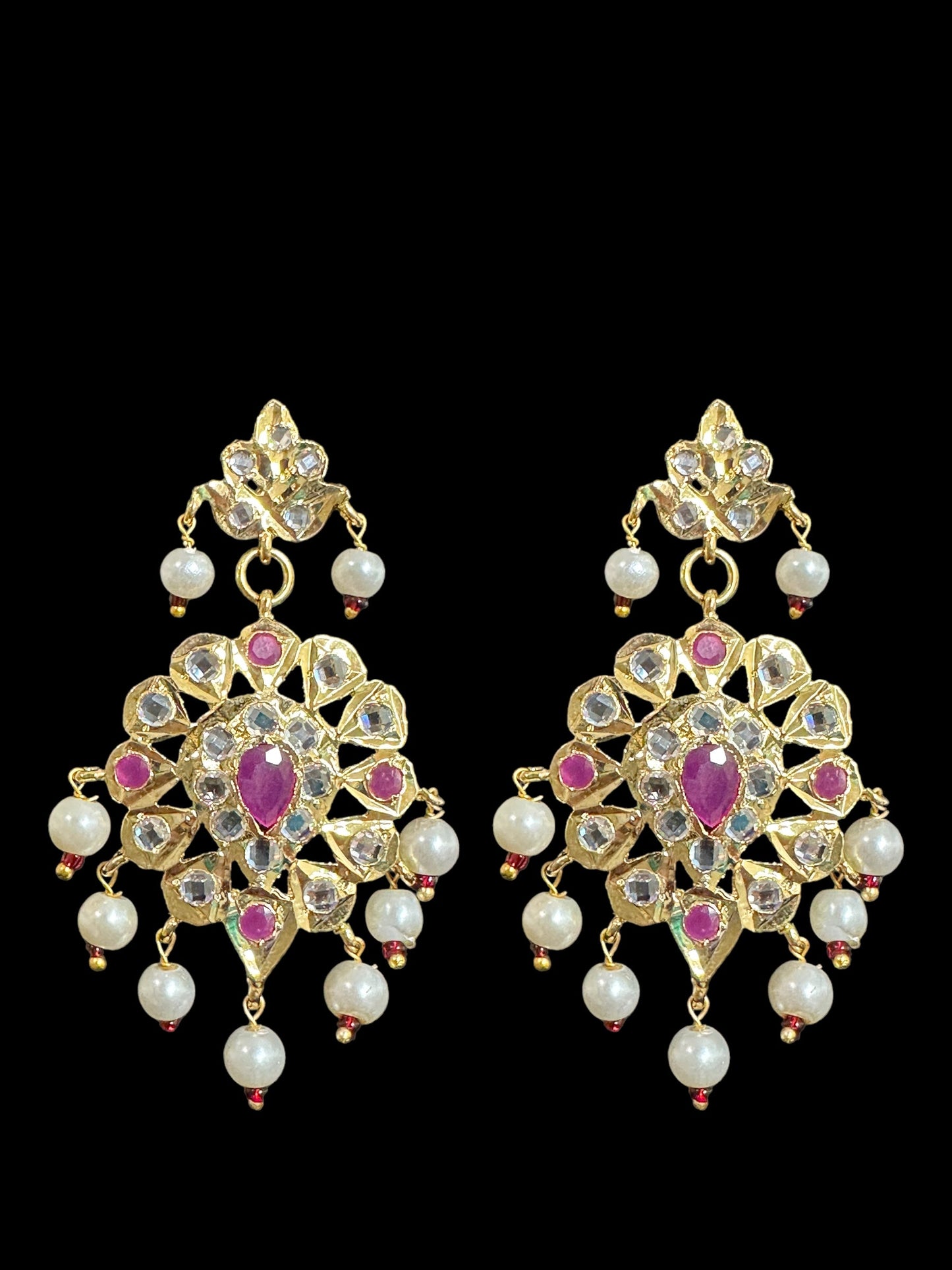 C281 Alvira ruby choker with shell pearls ( SHIPS IN 2 WEEKS )