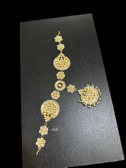 DJTK340 Pachi kundan sheeshphool ( SHIPS IN 4 WEEKS )